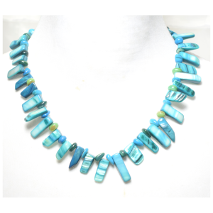 Handmade Mother of pearl Necklace with matching earrings made in Kenya